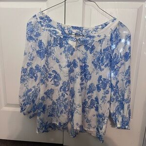 Counterparts Blue Floral Blouse